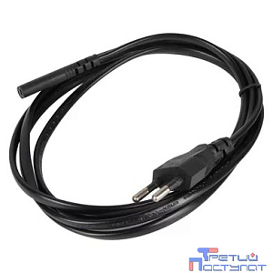 Кабель для аудио-видео техники IEC-320-C7, 2-pin 1,8m ,черный, iOpen<ACE023-1.8M>