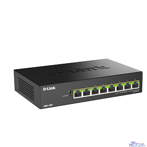 D-Link DMS-108P/A1A Неуправляемый коммутатор с 8 портами 100/1000/2.5GBase-T (8 портов PoE 802.3af/at/bt, PoE-бюджет 230 Вт)