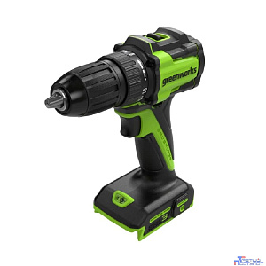 Greenworks DD345, 24V, Дрель-шуруповерт аккумуляторная, бесщеточная, 27/45 Нм,13мм,1х4Ач,ЗУ,кор  [3708307CUB]