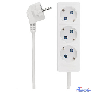 Rexant 13-4010 Удлинитель STANDARD 3 гнезда, 3м, 3х1,0мм?, с/з, белый