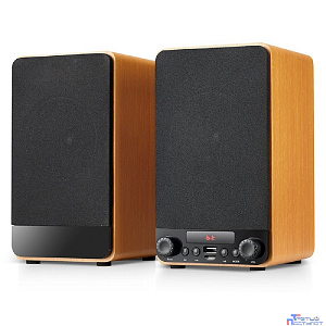 Dialog Jazz AJ-13 BROWN - акустические колонки 2.0, 2*15W RMS, Bluetooth, FM, USB+microSD reader
