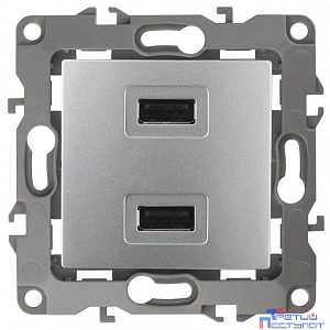 Эра Б0027493 12-4110-03 Устройство зарядное USB, 5В-2100мА, Эра12, алюминий