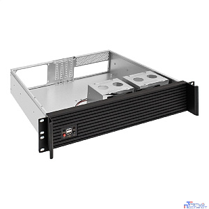 Exegate EX297727RUS Серверный корпус ExeGate Pro 2U400-04AL <RM 19", высота 2U, глубина 400, передняя панель - алюминий, без БП, 2*USB>