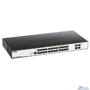 D-Link DGS-3000-28XS/B1A Управляемый L2 коммутатор с 24 портами 1000Base-X SFP и 4 портами 10GBase-X SFP+