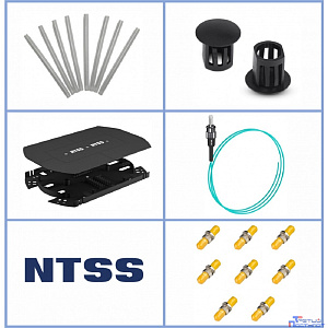 NTSS Кросс NTSS оптический 19'' укомплектованный 2U, 96 портов ST/UPC, 50/125 мкм ОМ3 (сплошная панель, сплайс-кассета 3шт, пигтейлы, КДЗС, адаптеры) черный RAL 9005 NTSS-RFOB-2U-96-ST/U-503-SP1.5G0AY