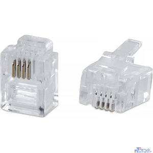 Cabeus 6P4C Телефонный коннектор RJ-11