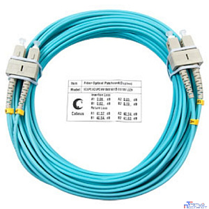 Cabeus FOP-50-SC-SC-20m Шнур оптический duplex SC-SC 50/125 mm OM3 20м LSZH
