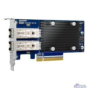 Сетевая карта/ QNAP QXG-10G2SF-X710 LAN Expansion Card, PCIe Gen3 x8, 2 x SFP+ ports (10Gbps/1Gbps)