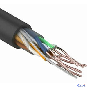 Rexant (01-0065) Кабель витая пара U/UTP, CAT 5e, ZH нг(А)-HF, 4PR, 24AWG, OUTDOOR, SOLID, черный, 305м
