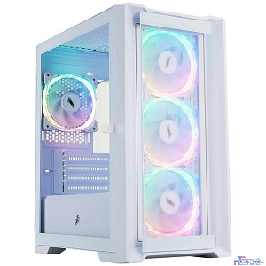 1STPLAYER TRILOBITE T4-G GLASS ARGB White / mATX / 4x120mm ARGB fans / T4-G-WH-4FS7-W