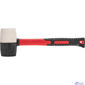 Kranz (KR-12-8154) Киянка резиновая 680 г, черно-белая резина, фибергласовая рукоятка