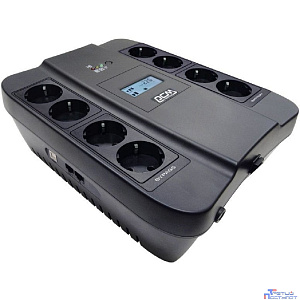 PowerCom Spider SPD-750U LCD ИБП {Line-Interactive, 750VA / 450W, 8xEURO: 4 с резервным питанием, 4 с фильтрацией, USB} (1138691/1642610)