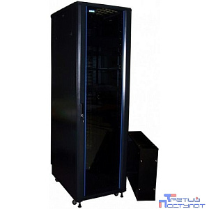 Шкаф серверный Lanmaster (TWT-CBB-42U-8X10-G1) напольный 42U 800x1000мм пер.дв.стекл задн.дв.двуст. 2 бок.пан. 800кг черный IP20
