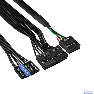 Exegate EX299174RUS Корпус Minitower ExeGate BAA-105-01-UNS350 (mATX, БП UNS350 с вент. 12см, 2*USB, аудио, черный)