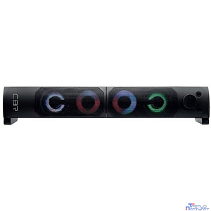 CBR CMS 514L Black, Акустическая система 2.0, питание USB, 2х3 Вт (6 Вт RMS), пластик, RGB-подсветка, конструкция-транформер, 3.5 мм лин. стереовход, регул. громк., длина кабеля 1,3 м, цвет чёрный