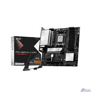 Материнская плата MSI PRO B850M-A WIFI SocketAM5 AMD B850 4xDDR5 mATX AC`97 8ch(7.1) 5Gigabit RAID+HDMI+DP