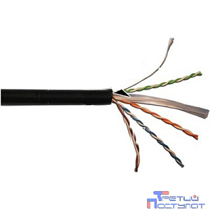 Кабель информационный Lanmaster LAN-6EUTP-OUT кат.6 U/UTP не экранированный 4X2X23AWG PE 305м черный