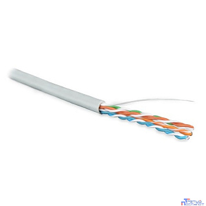 Кабель информационный Hyperline UUTP4R-C5E-S24-IN-LSZH-GY-305 кат.5E UTP 4 пары 24AWG LSZH внутренний 305м серый