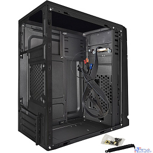 Exegate EX283058RUS Корпус Minitower ExeGate BAA-106 Black, mATX, <AAA400, 80mm>, 2*USB, Audio