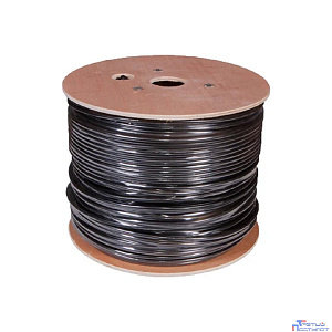 Rexant (01-0344) Кабель витая пара SF/UTP, CAT 5e, PE, 4PR, 24AWG, OUTDOOR, SOLID, черный, 305м