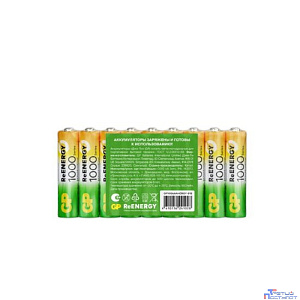 GP ReEnergy 100AAAHC AAA, емкость 1000 мАч (100AAAHCRGY-2) (18шт. в уп-ке)(GP100AAAHCGRY-B18)