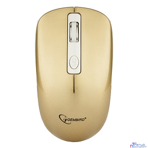 Gembird MUSW-400-G Gold USB { Мышь беспров., 3кн.+колесо-кнопка, 2.4ГГц, 1600 dpi, бесшумный клик}