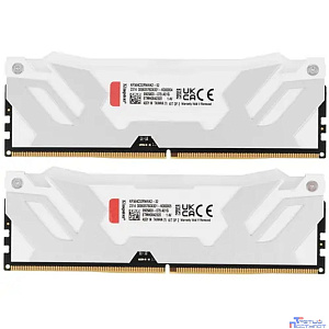 Память оперативная/ Kingston 32GB 6400MT/s DDR5 CL32 DIMM (Kit of 2) FURY Renegade RGB White XMP