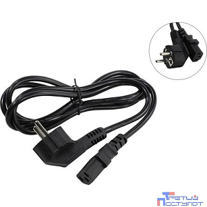 Exegate ES280999RUS Кабель питания ExeGate Special PC-1,8S (Евровилка угловая Schuko->С13) 3*0.5mm2, CCA, черный, 1.8м.