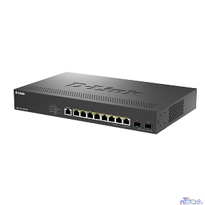 D-Link DGS-1210-10XP/ME/C1A Управляемый L2 коммутатор с 8 портами 10/100/1000Base-T и 2 портами 10GBase-X SFP+ (8 портов PoE 802.3af/at, PoE-бюджет 240 Вт)