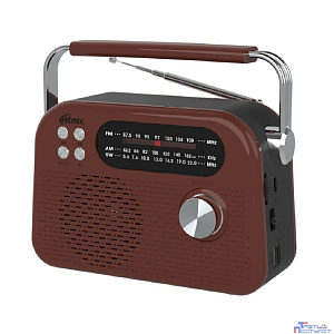 RITMIX RPR-045 CHOCOLATE {Радиоприёмник портив. 3хдиапазонный FM/AM/SW, Bluetooth v.5.3, воспроизв. с USB и с карт пам. micro SD (до 32Gb)}