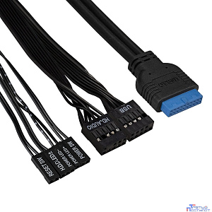 Exegate EX278391RUS Корпус Miditower Exegate CP-603 Black, ATX, <CP400W, 80mm>, 2*USB+2*USB3.0, Audio