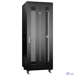 Cabeus ND-05C-32U60/60-BK Шкаф монтажный телекоммуникационный 19" напольный для распределительного и серверного оборудования 32U 600x600x1610mm (ШхГхВ) передняя и задняя перфорированные двери, ручка с