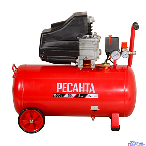 Компрессор поршневой Ресанта КП-50/240М масляный 240л/мин 50л 1600Вт красный/черный