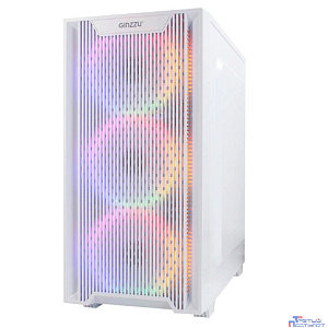 Ginzzu CL660 mATX FAN 4*12FRGB  передняя панель Решетка Белый