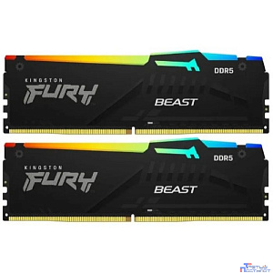 Kingston 32GB 6000MT/s DDR5 CL32 DIMM (Kit of 2) KF560C30BBAK2-32 FURY Beast RGB XMP