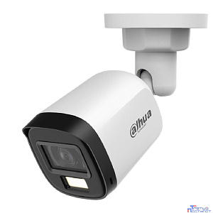 DAHUA DH-HAC-B1A21P-U-IL-0280B Уличная цилиндрическая HDCVI-видеокамера 2Мп; CMOS; объектив 2.8мм;  BNC (переключаемый HDCVI/TVI/AHD/CVBS); ИК до 30м, Led 20м;  IP67; пластик