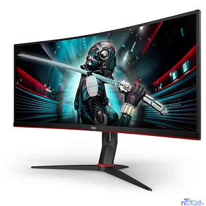 LCD AOC 34" CU34G2X Black-Red {VA curved 3440x1440 144Hz 1ms 178/178 300cd 2xHDMI2.0 2xDisplayPort HAS}