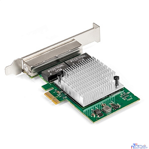 Exegate EX296211RUS Сетевой адаптер ExeGate EXE-564 (PCI-E x1 v2.0, 4xRJ45, UTP 10/100/1000Mbps, Realtek Chipset RTL8111H+ASM1184e)