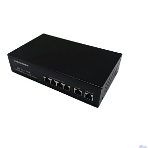 NEOMAX неуправляемый коммутатор NMS-106PoE-100-S, 6 портов 100 Mbps, 4xPoE+, 110W, металл