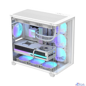 Корпус Formula Crystal U2 белый без БП ATX 10x120mm 1xUSB2.0 1xUSB3.0 audio bott PSU