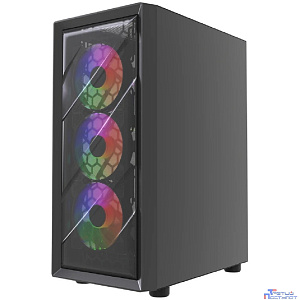 Powercase Mistral EA21, Tempered Glass, 4x 120mm FRGB Fan, чёрный, ATX  (CMAEA21-L4)