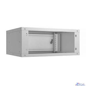 Cabeus WSC-05D-4U55/45m Шкаф телекоммуникационный настенный 19" 4U, серия LIGHT разборный, дверь металл, цвет серый