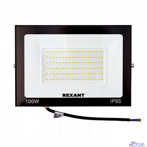 Rexant 605-034 Прожектор светодиодный СДО 100Вт 8000Лм 4000K нейтральный свет, черный корпус