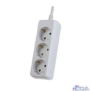 Perfeo Сетевой удлинитель с заземлением "POWERMATE",PF_A4688 (5,0м, 3 розетки, белый (PF-PE-3/5,0-W))