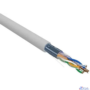 Rexant (02-0025-R) Кабель витая пара F/UTP, CAT 5e, PVC, 4x2x0,52 мм, 24AWG, INDOOR, SOLID, серый, 305м, РФ