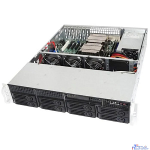 Ablecom CS-R25-07P 2U rackmount, ATX, Micro-ATX and Mini-ITX mb, 8x3.5''+1/2 trays, single 550W CRPS PSU /  21"" depth chassis (power cord not included)