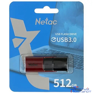 Netac USB Drive 512GB U182  <NT03U182N-512G-30RE>, USB3.0, сдвижной корпус, пластиковая