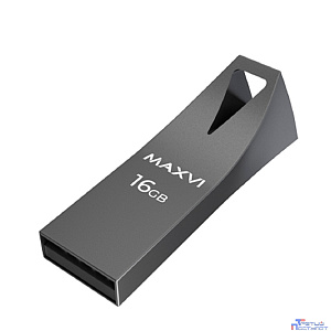 Maxvi USB Drive 16GB MK2 dark grey, монолит, металл, USB 2.0 FD16GBUSB20C10MK2