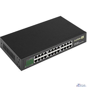 Exegate EX298692RUS Коммутатор неуправляемый ExeGate EDES-1024D (24-портовый UTP 10/100Mbps, металлический корпус, с возможностью установки в стойку)