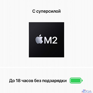Apple MacBook Air 13-inch Mid 2022 [MC7X4HN/A] (КЛАВ.РУС.ГРАВ.) Midnight 13.6" Liquid Retina {(2560x1600) M2 8C CPU 8C GPU/16GB/256GB SSD/рекоменд.переходник 11007065} (Индия)